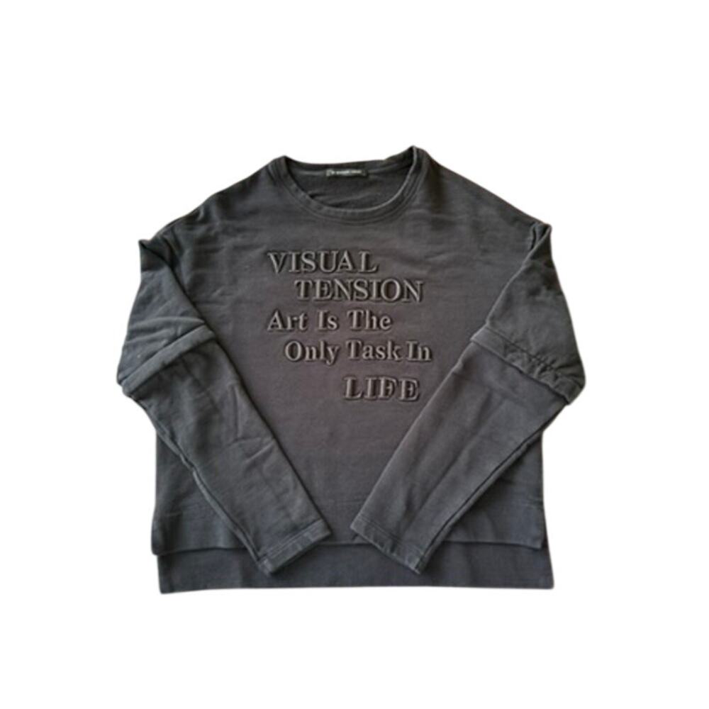 S.DEER Concept Convertible Zip Off Sleeve Sweatshirt Visual Tension Black Small